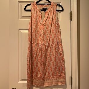 Pink and light tan dress